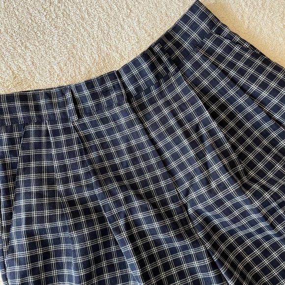 Vintage Jeremy Scott for Braemar Petites Plaid Pleated Shorts - Picture 6 of 12